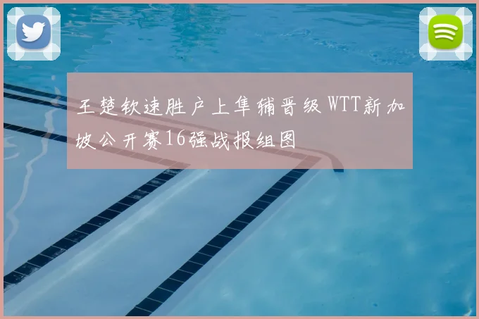王楚钦速胜户上隼辅晋级 WTT新加坡公开赛16强战报组图